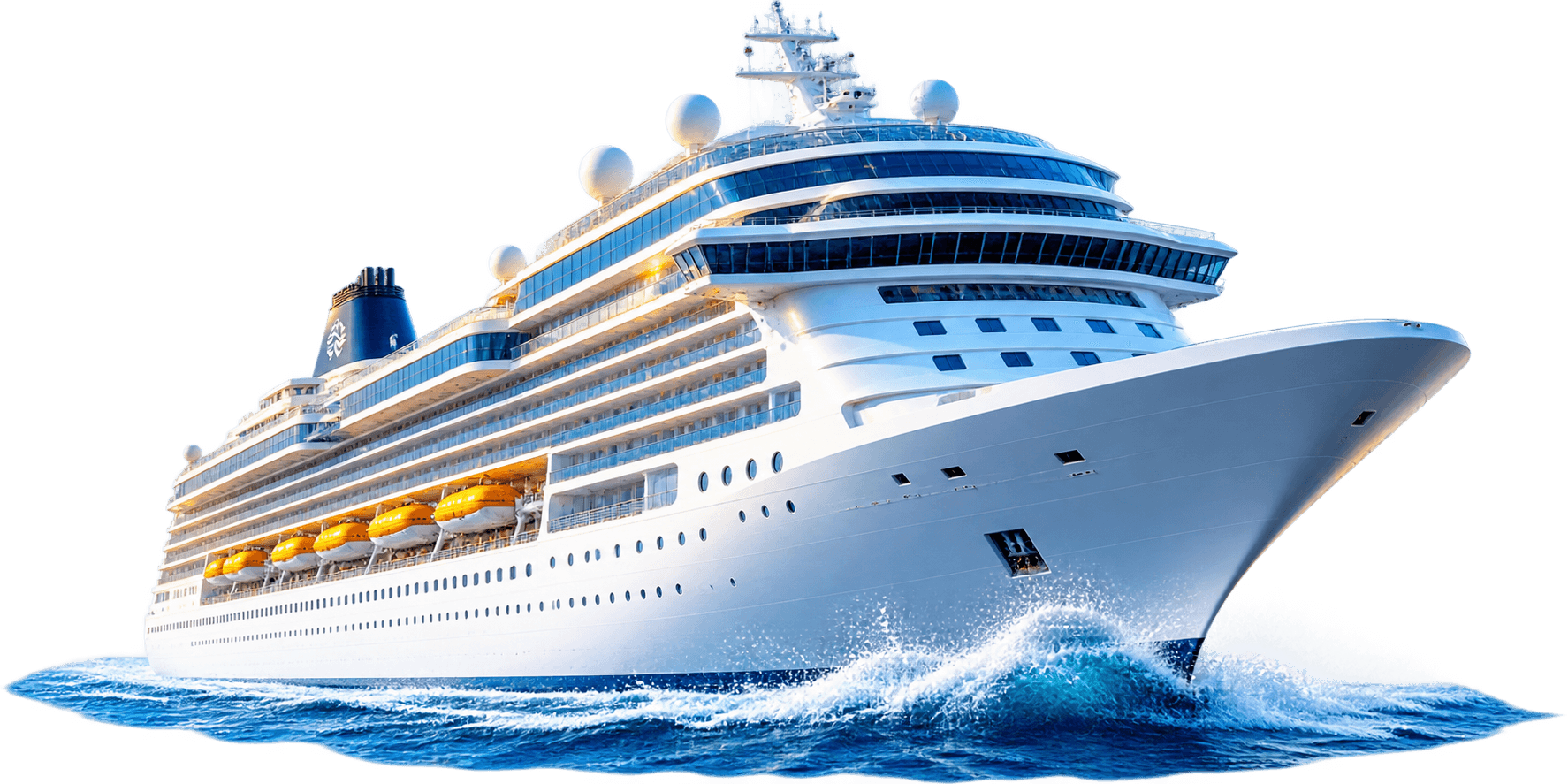 Cruise ship at sea